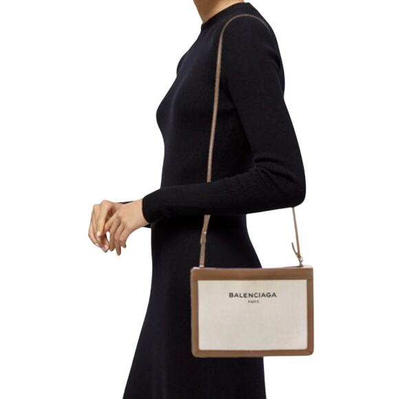 Balenciaga Everyday Canvas Tan and Ivory Crossbody Bag (BAXX150) - Picture 11 of 11